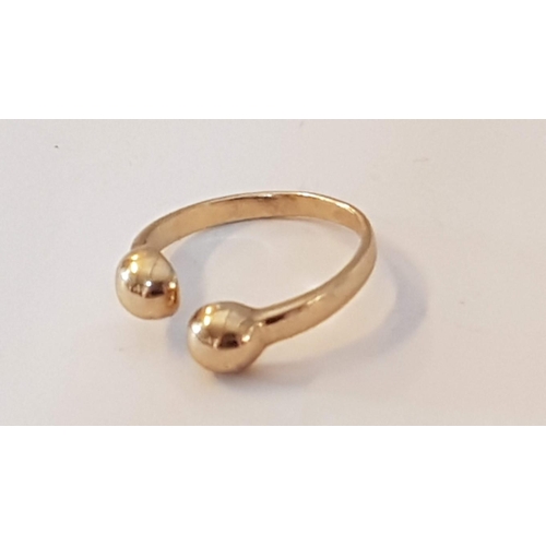 184A - 9ct Gold Open Thumb Ring, (Approx. Size: R, 2g)