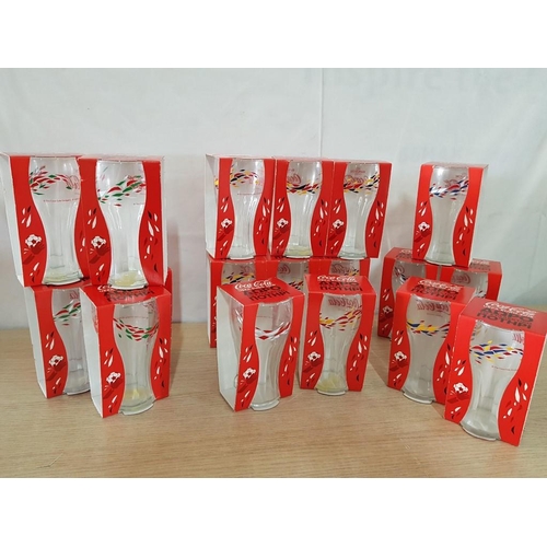 193 - Collection of 18 x Unused / Boxed Coca-Cola UEFA Euro 2016 Glasses, (18)