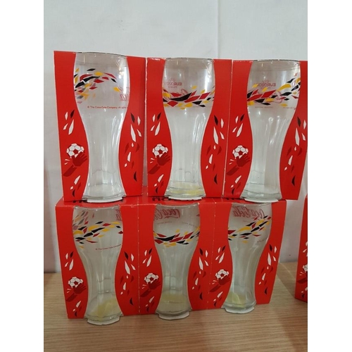 193 - Collection of 18 x Unused / Boxed Coca-Cola UEFA Euro 2016 Glasses, (18)