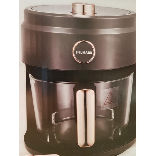 286 - 'Baumann' Glass Air Fryer(4L/1400W MAX/Boxed/Untested)