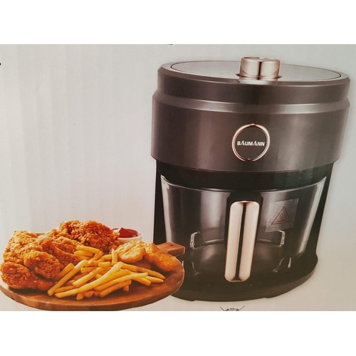 286 - 'Baumann' Glass Air Fryer(4L/1400W MAX/Boxed/Untested)