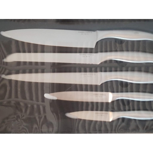 289 - 'Casa Verto' Deluxe 5-Piece Knife Set, Stainless Steel 18/10 (8'' Chef Knife, 8'' Bread Knife, 8'' C... 