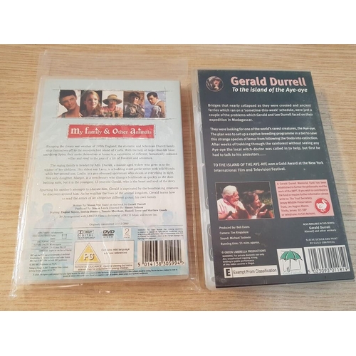 515 - Gerald Durrell Collection; 'The Aye-Aye and I' Book, VHS of the Same, and 'My Family and Other Anima... 