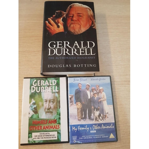 516 - Gerald Durrell Collection; Authorised Biography, Double DVD 'My Family and Other Animals', DVD 'Hims... 