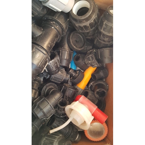 585 - Large Box of Assorted Plumber's Items