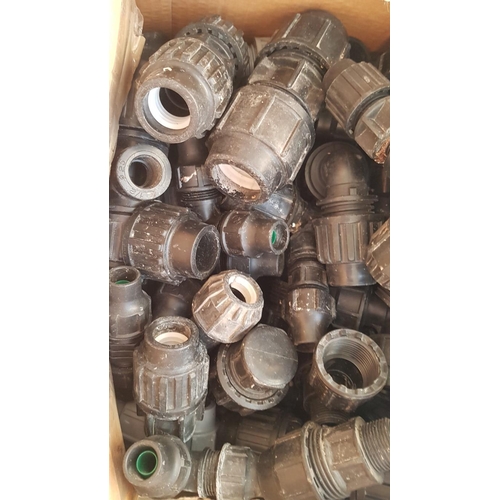 585 - Large Box of Assorted Plumber's Items