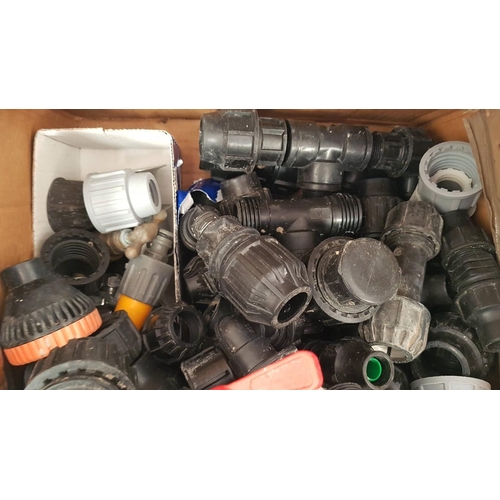 585 - Large Box of Assorted Plumber's Items