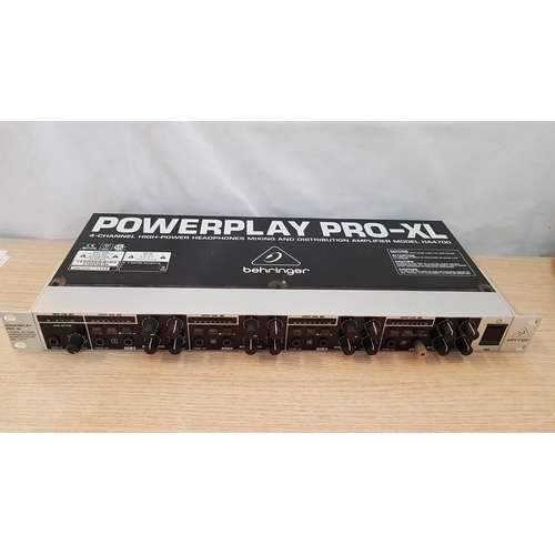 138 - Behringer Powerplay Pro-XL 4-Channel Headphones Mixing and Distribution Amplifier, (Model: HA4700), ... 