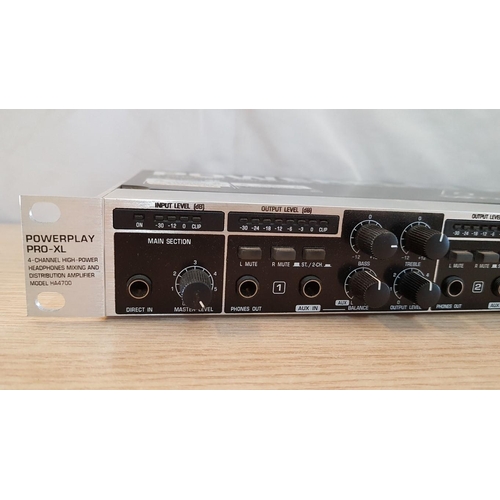 138 - Behringer Powerplay Pro-XL 4-Channel Headphones Mixing and Distribution Amplifier, (Model: HA4700), ... 