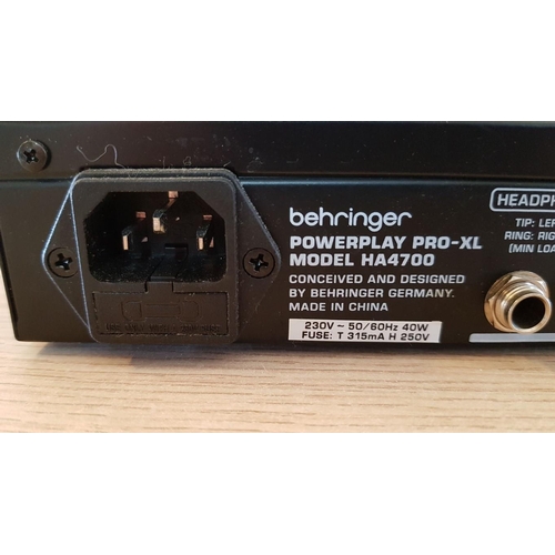 138 - Behringer Powerplay Pro-XL 4-Channel Headphones Mixing and Distribution Amplifier, (Model: HA4700), ... 