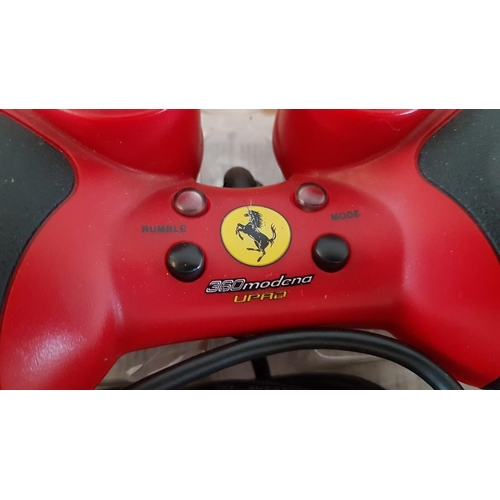 346 - 2 x Ferrari Thrustmaster '360 Modena Upad Force' PC USB Joysticks in Boxes, (2)