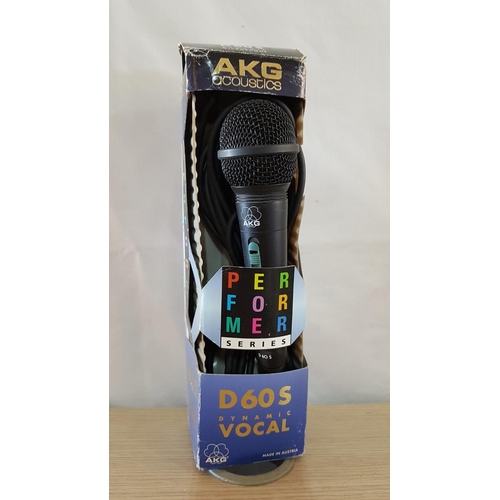 348 - AKG Acoustics D60S Dynamic Vocal Microphone, 'Performer Series', Made in Austria, with Original Box,... 