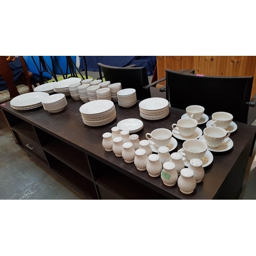 356 - Large Qty of 'Churchill' Tableware, Over 100pcs; Cups & Saucers, Salt & Pepper, Bowls, Various Plate... 