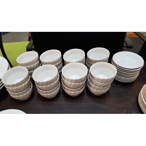 356 - Large Qty of 'Churchill' Tableware, Over 100pcs; Cups & Saucers, Salt & Pepper, Bowls, Various Plate... 