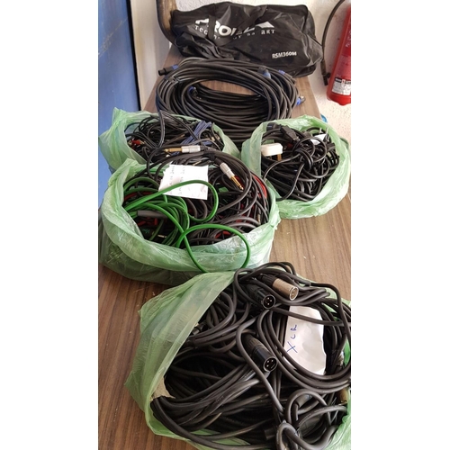 541 - Various Audio Cables, Incl. XLR - Jack, Jack - Jack, XLR - XLR and Many Others