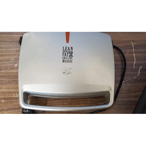 618 - 2 x Electric Grills; George Foreman (GRB 72P) and Palson Rodeo K95, * Basic Test & Working *, One Li... 