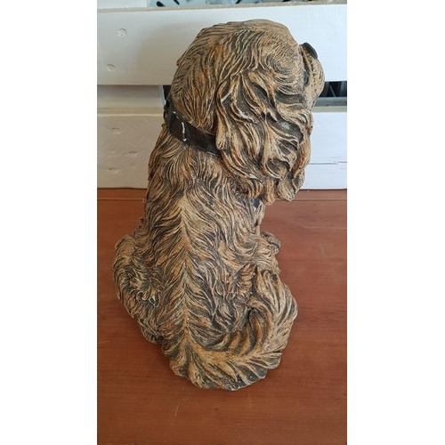 596 - Cavalier King Charles Spaniel, Garden / Outdoor Heavy Sculpture / Ornament, (Approx. H: 31cm)