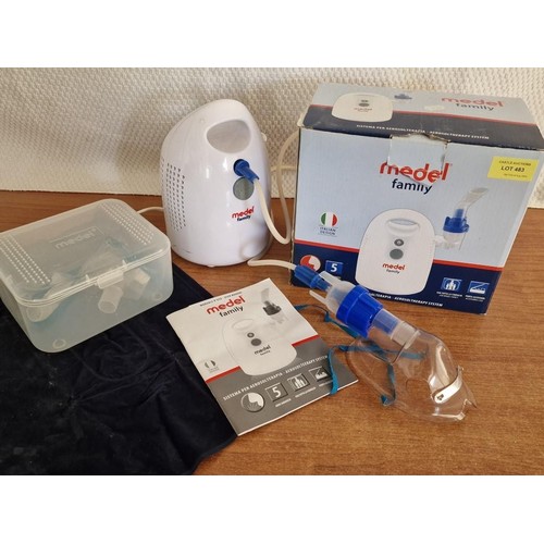 620 - 'Med Family' Aerosol Therapy System / Nebulizer, with Box and Manual, * Basic Test and Working *, To... 