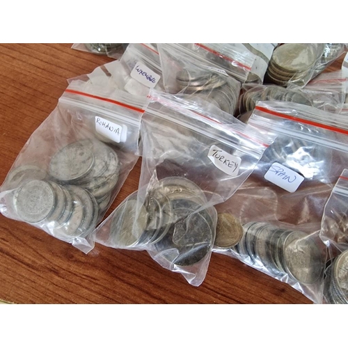 149 - Large Collection of Assorted Coins, Arranged in Bags by Country, Mostly Europe, (Approx. 7.4kg)