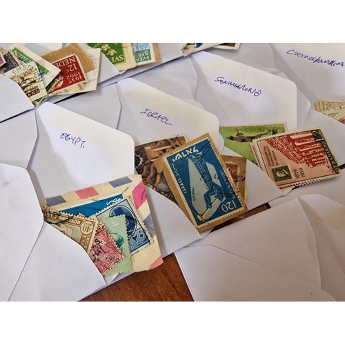 168C - Large Collection of Assorted World Stamps, Arranged by Country in Envelopes, Approx. 20 Countries! (... 