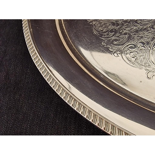 196 - Pair of Yeoman Plate Decorative Silver Plated Round Serving Trays, (Approx. Ø: 29.5cm), (2)