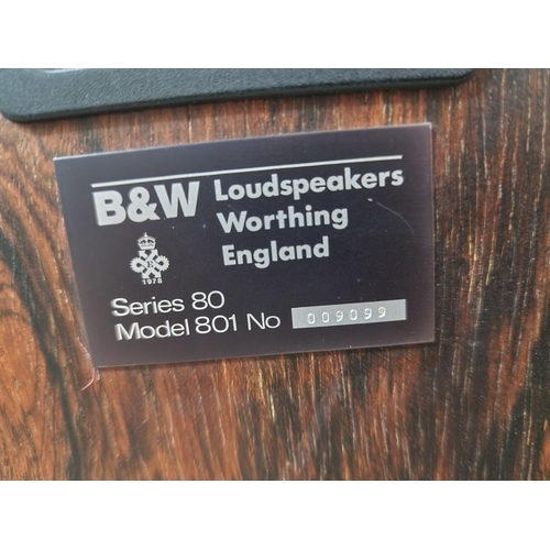 245 - Pair of Bowers & Wilkins 'B&W Series 80' Loud Speakers (Model No 801), Floor Standing on Wheels, Mad... 