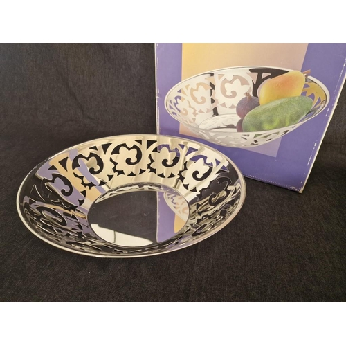 247 - 2 x French 'Couzon' Stainless Steel (18/10) Serving Platters, in the 'Symphonie' Design; 60cm and 42... 