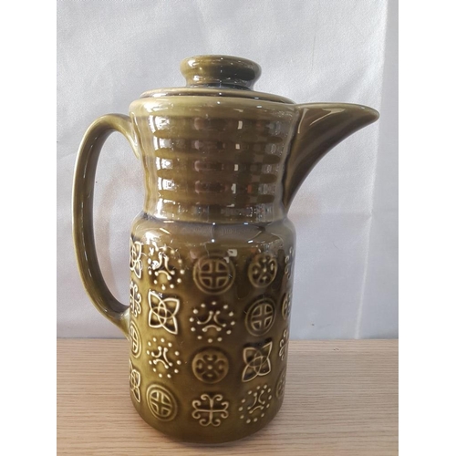 631 - Vintage Green Glazed 'Lord Nelson Pottery'' Coffee Pot with Lid, Together with Similar Portmeirion '... 