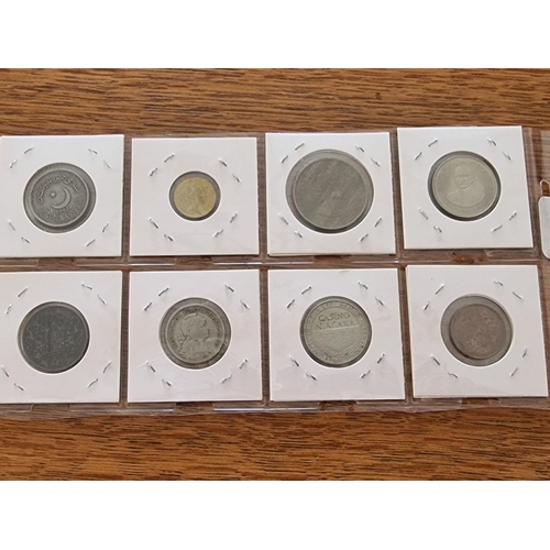 645 - Collection of Assorted World Coins, Incl. British India 1835 1/2 Anna, Pakistan 5 Rupees, Hong Kong,... 