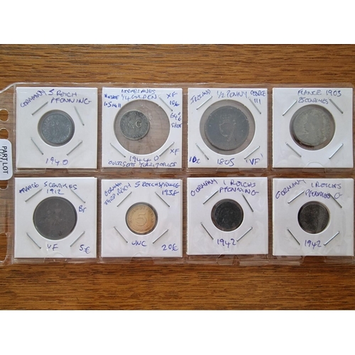 646 - Collection of Assorted World Coins; Incl. German, France, Ireland & Netherlands, (see multiple catal... 