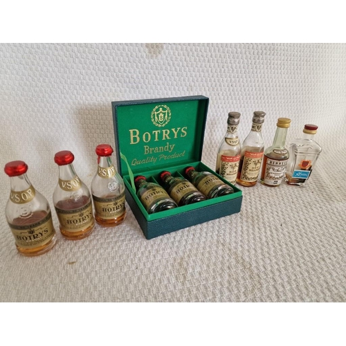 650 - Collection of Vintage Miniature Brandy & Cognac Bottles, Mostly Greek & Cypriot (Botry's, KEO, Cypru... 