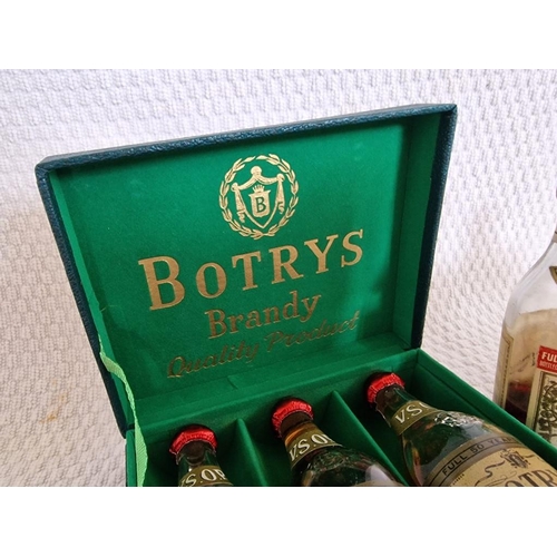 650 - Collection of Vintage Miniature Brandy & Cognac Bottles, Mostly Greek & Cypriot (Botry's, KEO, Cypru... 