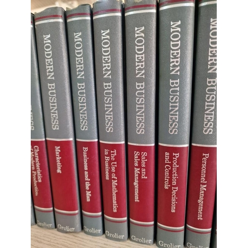 665 - 'Modern Business' 17 x Volumes of 'Grolier' Hard Back Books, by Alexander Hamilton Institute, New Yo... 