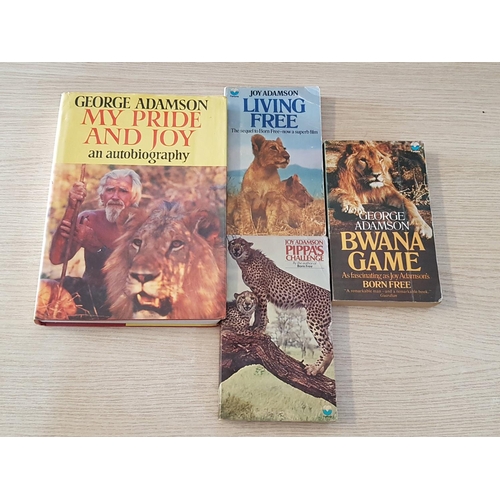 666 - Collection of 4 x Books on George & Joy Adamson About Lions and Lionesses