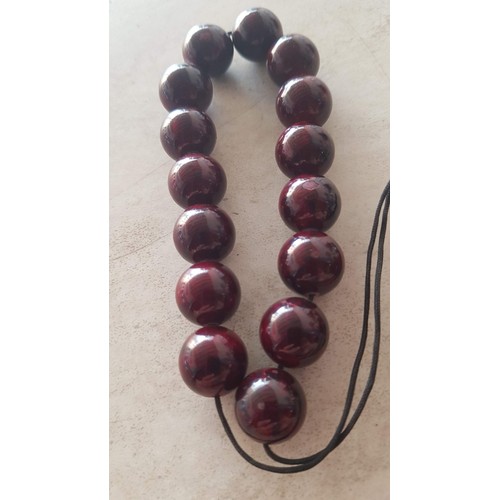 694 - 'Komboloi' Worry / Stress / Prayer Beads, White Metal and Natural Stone