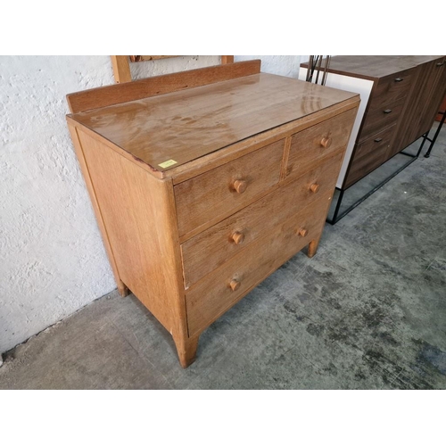 701 - Vintage / Mid-Century 4-Drawer Chest of Drawers with Swing Mirror Over, (Approx. 87 x 44 x 77cm), (a... 