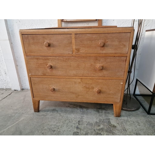 701 - Vintage / Mid-Century 4-Drawer Chest of Drawers with Swing Mirror Over, (Approx. 87 x 44 x 77cm), (a... 