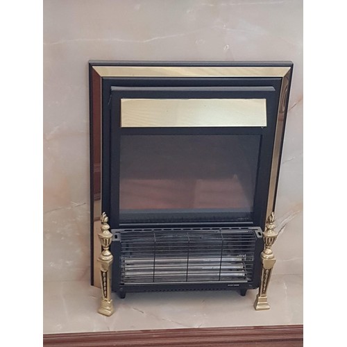 704 - Classical Style Fireplace with Electric Coal Effect Fire, Carved Wood Surround (Un-Tested), (Approx ... 