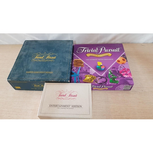 705 - Collection of 3 x Table / Board Games; Trivial Pursuit Entertainment Edition, Genius Edition and 