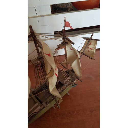 711 - Ship Model, Build by Hobbyist, Probably Spanish Armada Kickstarter, (Approx. 53 x 37cm)