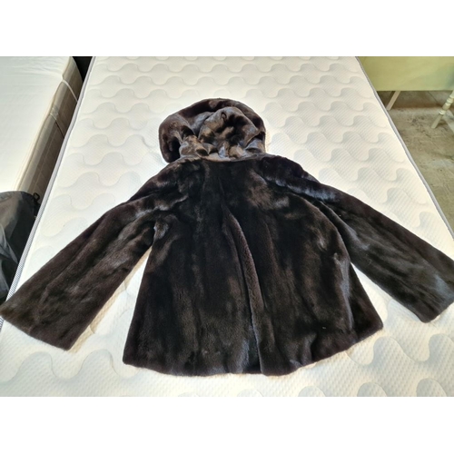 243 - Black Mink Jacket; Manzari International, American Legend Mink 'Blackglama' Jacket, with Silk Lining... 