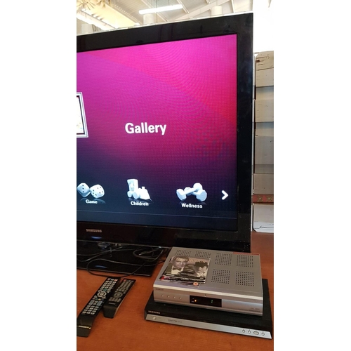 145 - Samsung 52'' LCD TV, (Model: LE52B750U1W), * Basic Test and Working When Lotted *, Together with Sam... 