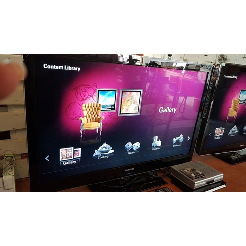 145 - Samsung 52'' LCD TV, (Model: LE52B750U1W), * Basic Test and Working When Lotted *, Together with Sam... 