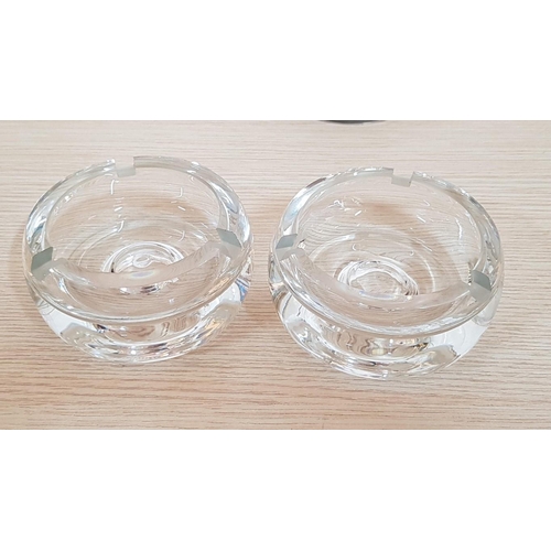 198 - Glass Home Decoration; Cake Cloche Stand (H: 35cm, Ø: 20cm), Pair of Vintage Style Candle Holders (H... 