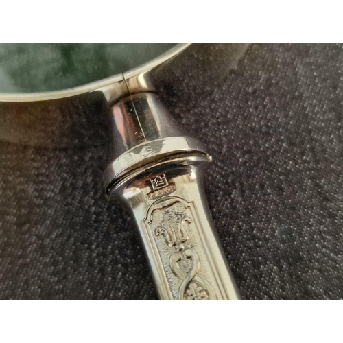 70 - Christofle 'Villeroy' Pattern Silver Plated Magnifying Glass and Letter Opener Set, in Original Box,... 