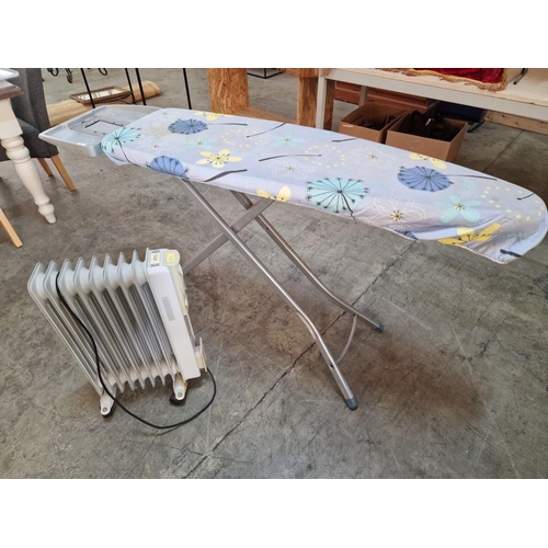 99 - 'Warmlite' Electric Oil Filled Radiator (Model: WL43004Z), Together with Ironing Board, * Basic Test... 