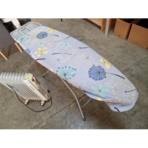 99 - 'Warmlite' Electric Oil Filled Radiator (Model: WL43004Z), Together with Ironing Board, * Basic Test... 