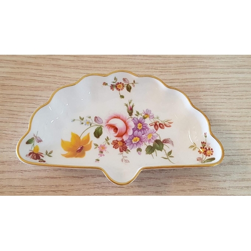 10A - Royal Crown Derby 'Derby Posies' Porcelain Butter Dish, (Approx. 12.5 x 7.5cm), Together with Matchi... 