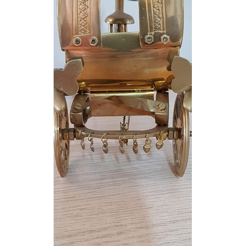 2 - Solid Brass Indian Rickshaw Bicycle (Pedicab / Tricycle), (Approx. 21 x 17 x 9cm Overall)