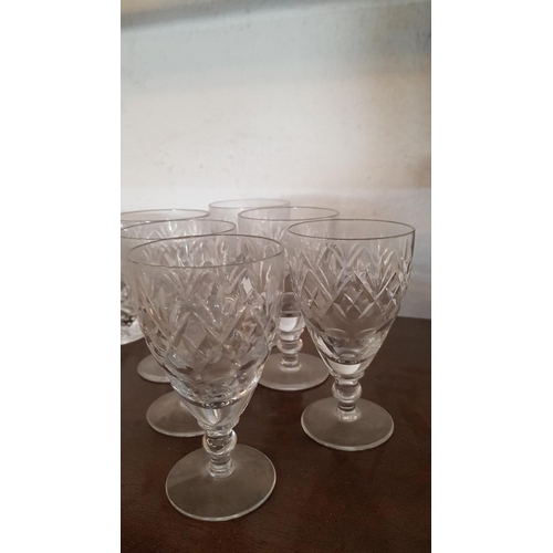 572 - Collection of 20 x Crystal Glasses (Wine, Water, Liqueur & Whisky)